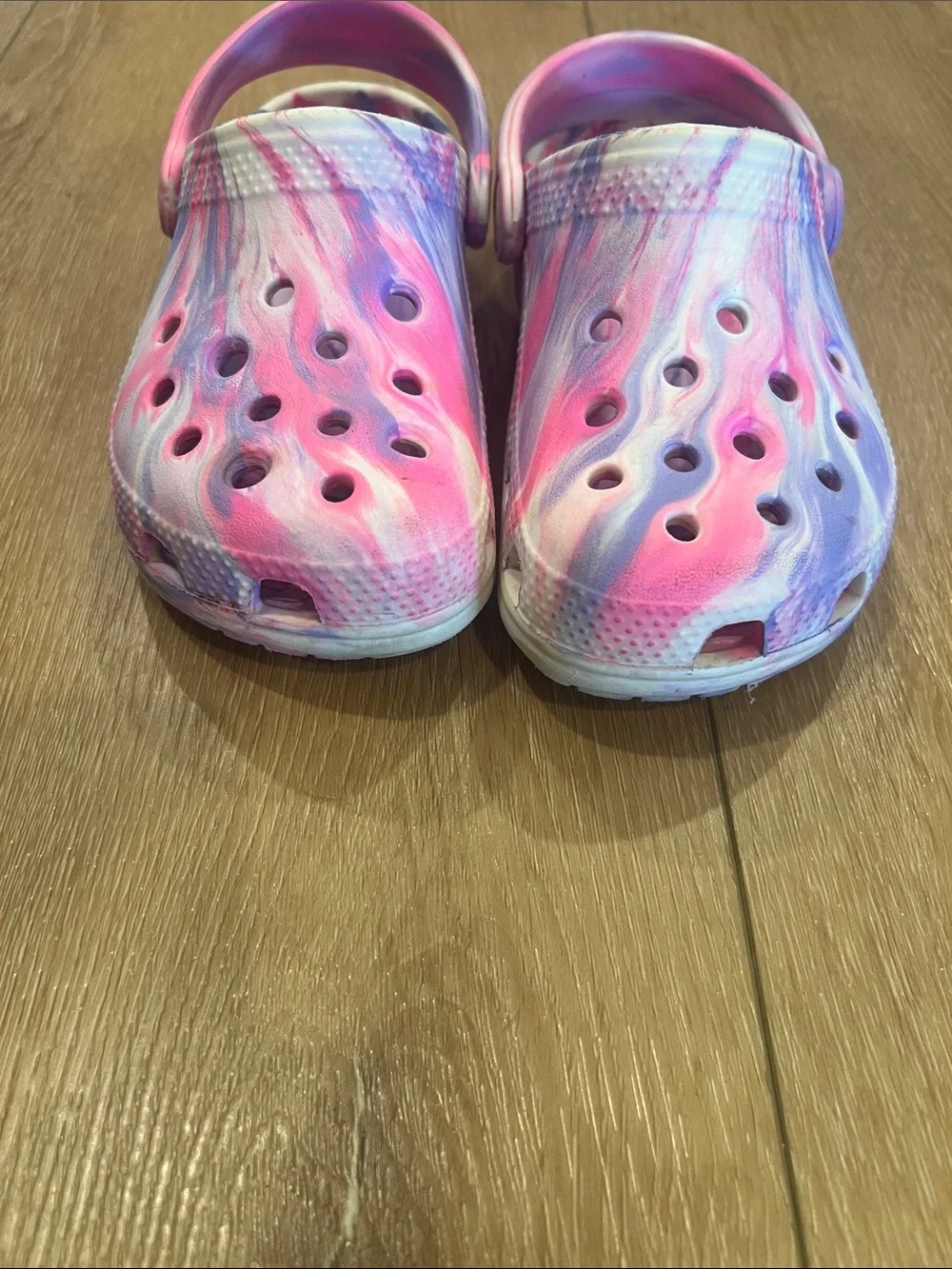 Kids' Tie-Dye Slip-On Crocs - Pink & Purple